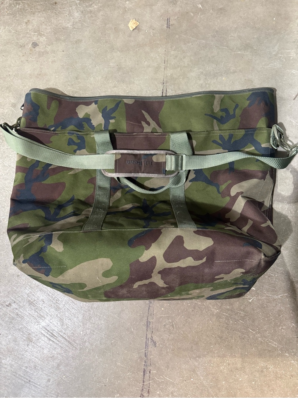 L.L. Bean Camouflage Duffel Bag - Green & Brown Camo